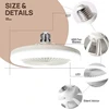New Three-speed Mode LED Fan Light LED Lamp Bead E27 Screw Fan Light Remote Control Wall Control Bedroom Light Fan Ceiling 6