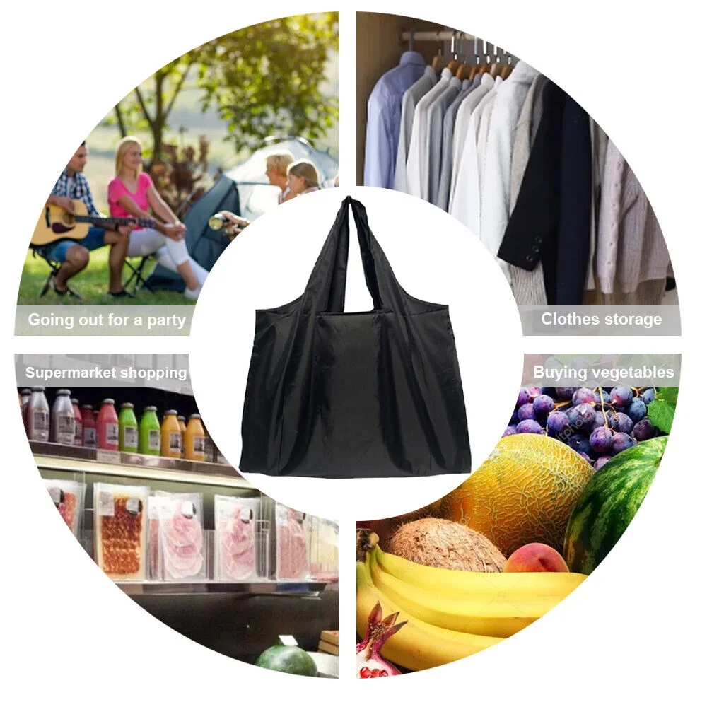 Eco-Friendly Folding Reusable Tote Bag - Portable Fashion Shoulder Handbag