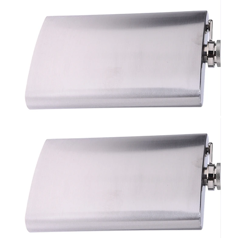 

2X Whiskey Pocket 10Oz Hip Flask Liquor Alcohol With Stainless Steel Screw Cap