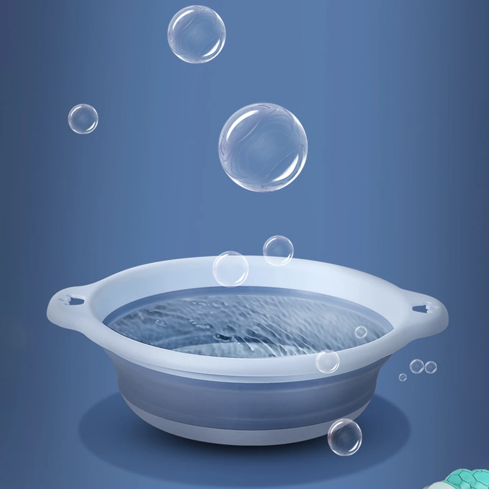 Foldable Laundry Basin Safe Durable Wash Basin Space Saving Plastic Wash Collapsible Dish Tub for Outdoor Travel Kitchen