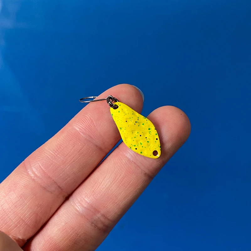 Pesca Management Fishing Mini Spoon 1.8g 24mm Colorful Spoon Bait Brass