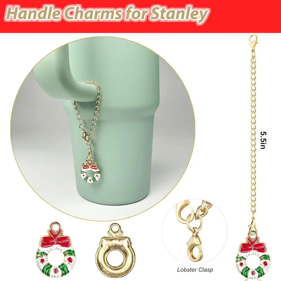 Straw Covers & Tree Of Life Charms For Stanley Cups - Silicone Toppers & Crystal Pendants Set