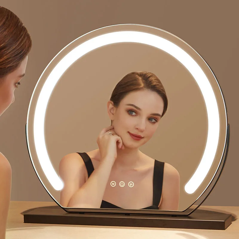 

Led Dressing Makeup Mirror Bedroom Woman Aesthetic Toilet Nordic Mirror Salon Free Shipping Espejos Decorativos House Decoration