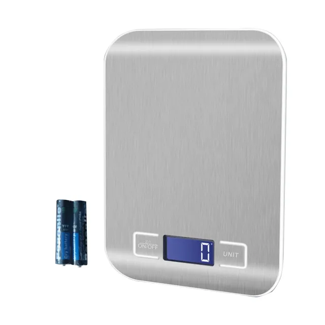 Bilancia per alimenti Bilancia da cucina con funzione tara unità Display LCD Bilancia digitale in acciaio inossidabile da 0,05 Oz/1g per cuocere al forno, cucinare, dieta 3