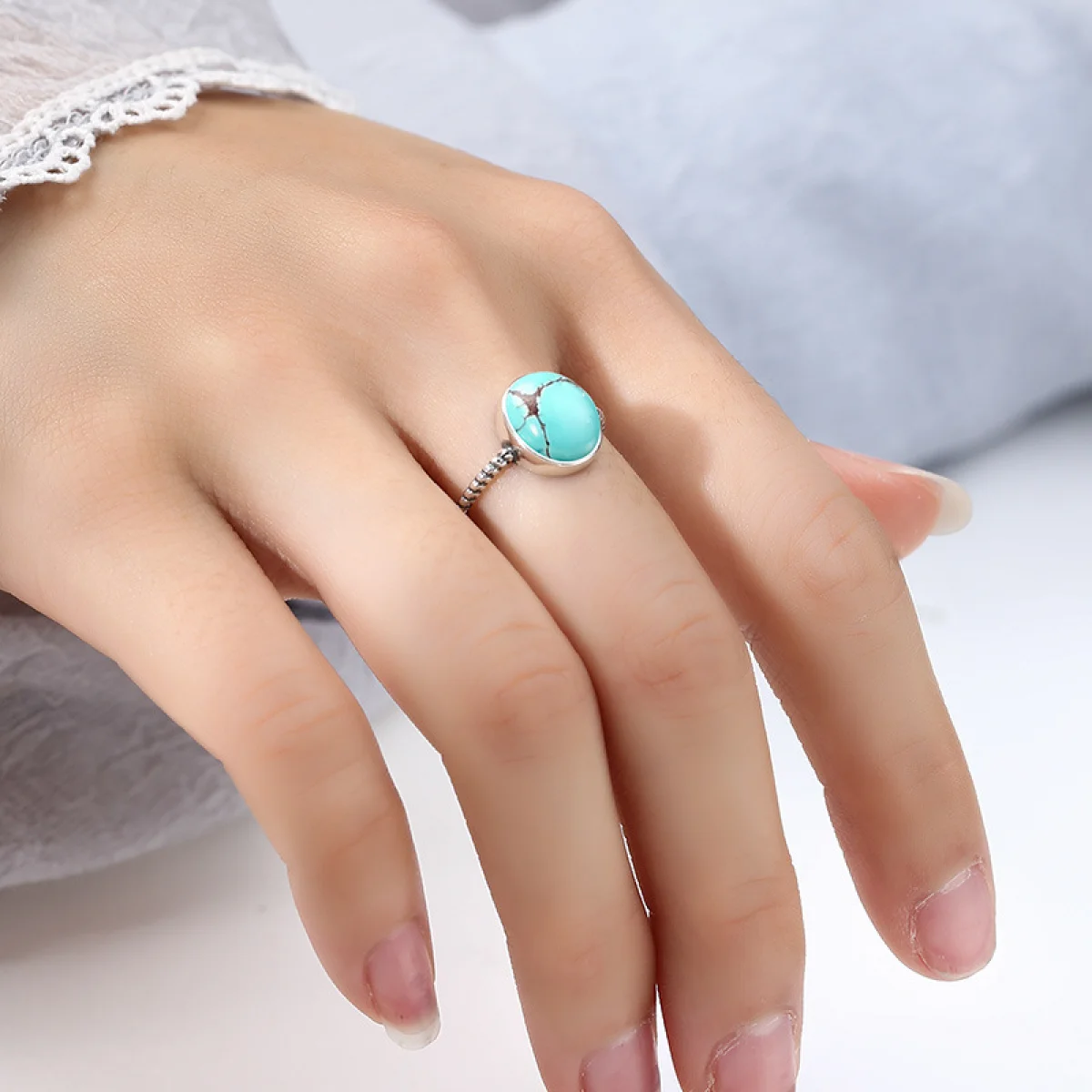 925 Sterling Silver Opening Ring Settings fit Round Oval Cabochon Blank Base DIY Ring Jewelry Making Supplies