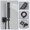 Concealed Shower System with 10 Inch Rain Shower and Handheld Spray Bathroom Luxury Rain Shower Faucet Set 4