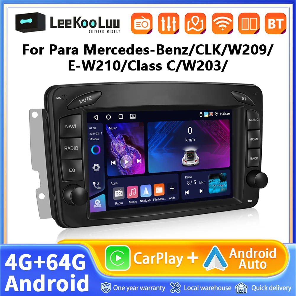W168 Android LeeKooLuu 4G Ram Android Rádio Do Carro Para Mercedes Benz CLK W209 ...