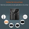 6pcs 9pcs AirFryer Accessories Set 8inch Fit for 5.5L Airfryer Baking Basket Pizza Plate Grill Pot Kitchen Cook Tool For Home 3