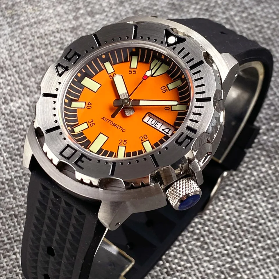 Orange Monster Watch Diver 200m Waterproof Mechanical Men Watch AR