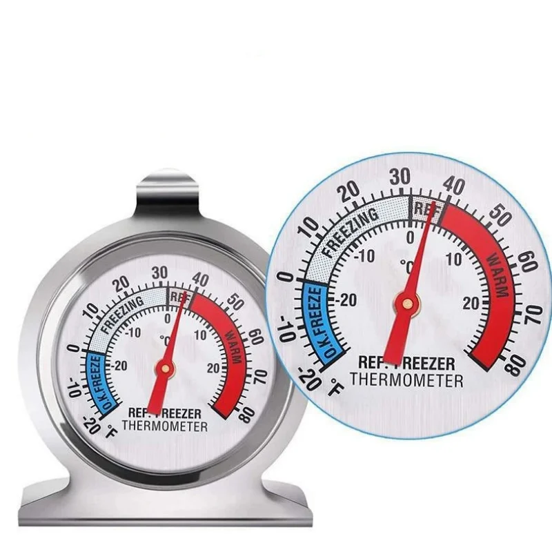 4 Packs Refrigerator Freezer Thermometer Classic Series Large Dial Red Indicator Accurate Temperature for Kitchen Fridge Cooler 3