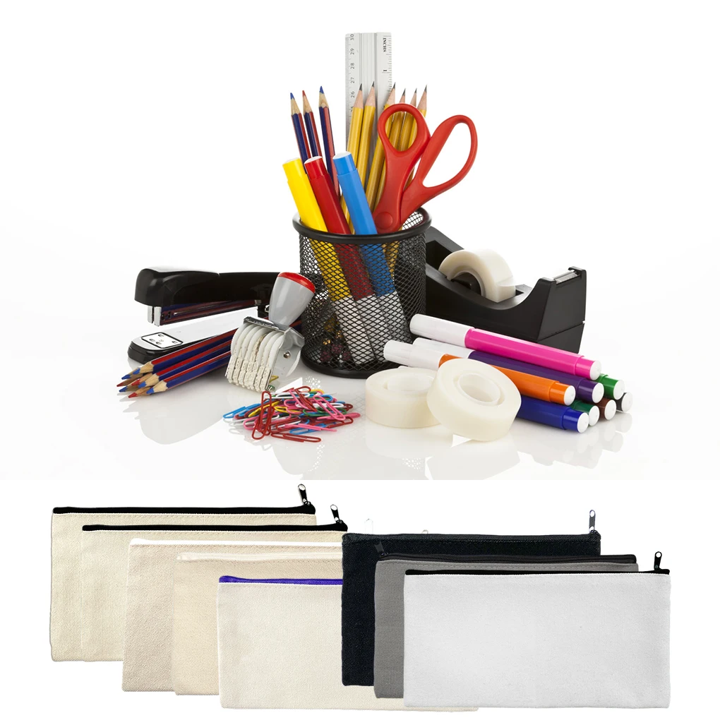 10pack/lot Store Your Keys And Pencils With These Canvas Stationery Bags Stationery Boxes Hand Drawn Bags Makeup