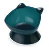 High Foot Pet Bowl Detachable and Washable Plastic Combination Anti Tipping Drinking Water 2