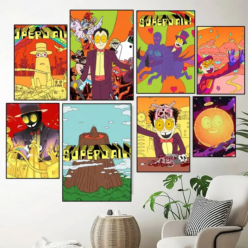 

Cartoon S-Superjail POSTER Prints Wall Painting Bedroom Living Room Decoration Home