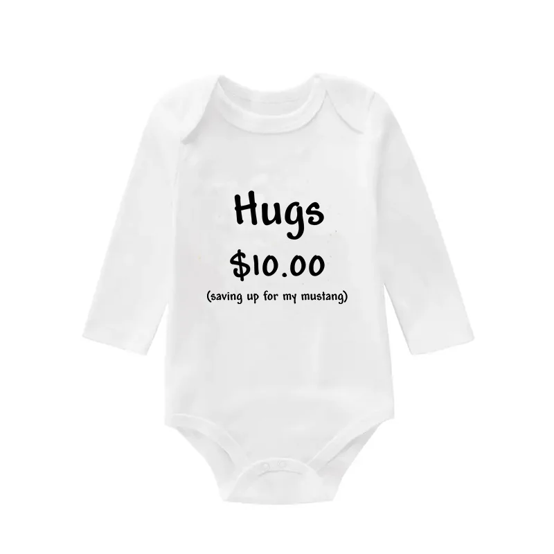 

Baby Onesies Boys Girls Bodysuit for Newborn Infant Letter Print Long Sleeves Romper Toddler Jumpsuit 0 to 12 Months