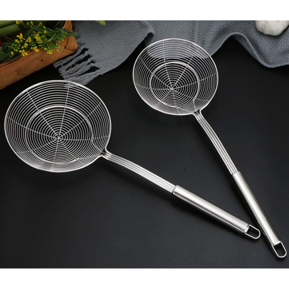 

Stainless Steel Spider Strainer Skimmer Slotted Spoon Ladle Fine Mesh Strainer Pasta Strainer for Cooking Frying Pasta Noodle