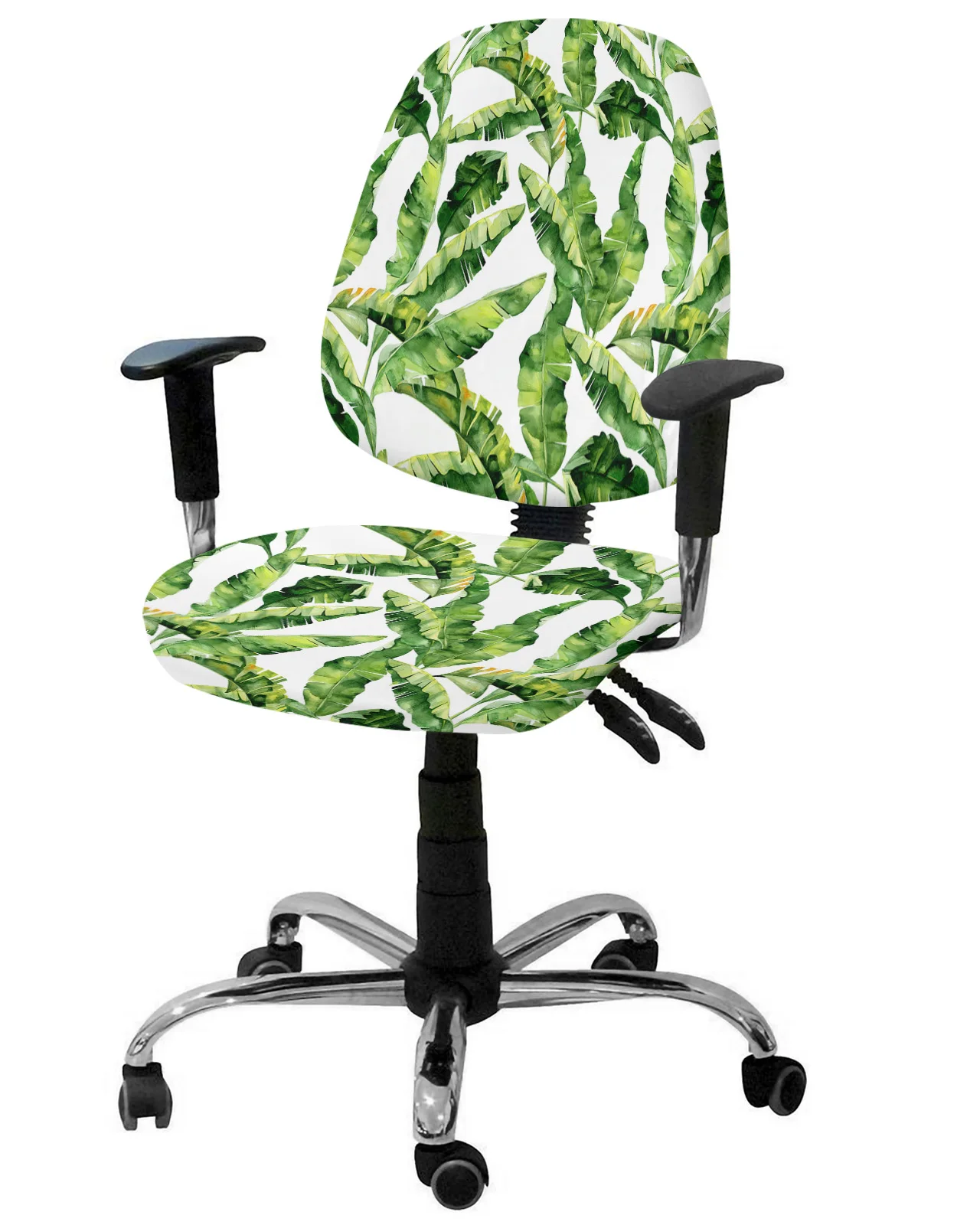 Banana Tropical Plant Leaves Poltrona Elastica Coprisedia Per Computer Coprisedili Per Sedia Da Ufficio Rimovibili Elasticizzati Coprisedili Divisi