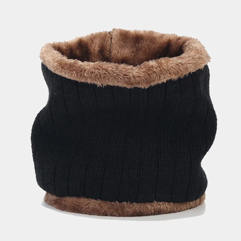 Männer Frauen Kaschmir Strick mütze Hals handschuhe dreiteilig kalt dick wind dicht reiten warmen Anzug Bufanda Hombre Gorro Invierno – Detail 3
