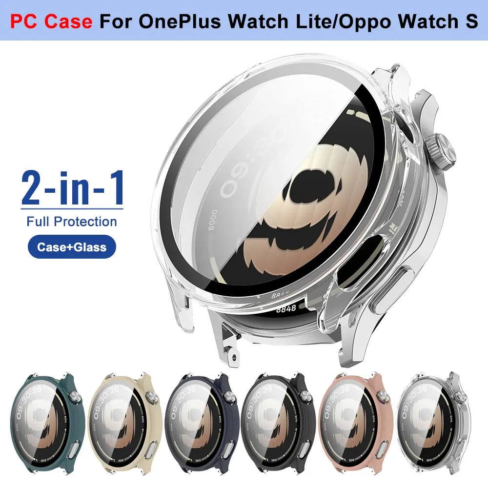 OnePlus Watch Lite Protective Glass Case - Durable Smartwatch Bumper Cover