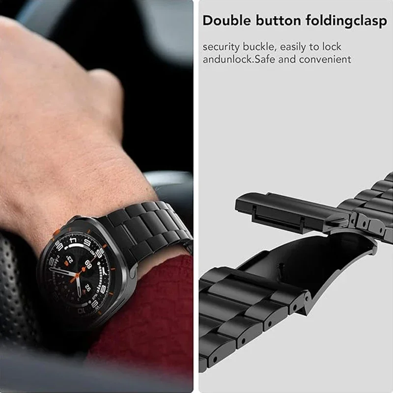 Stainless Steel Quick Fit Strap for Smartwatch - No Gaps Metal Bracelet Design
