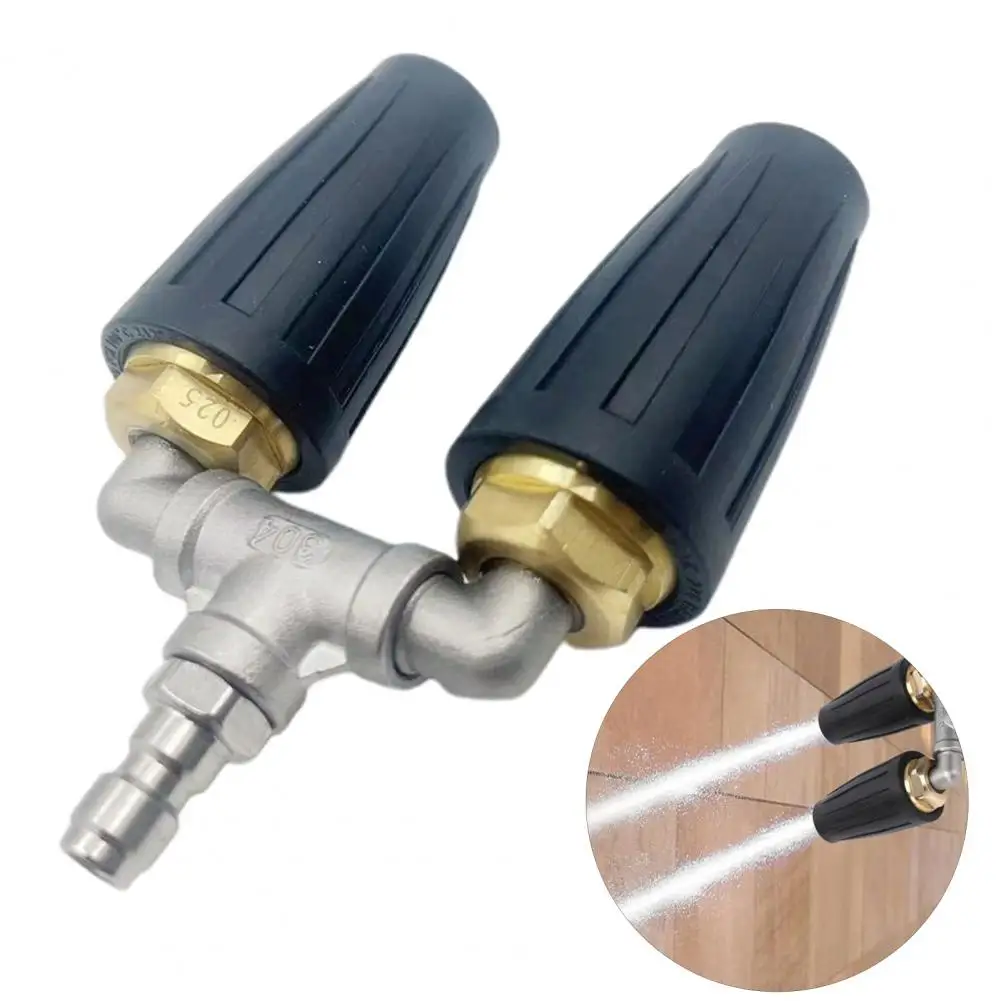 

Сопло вращающееся из нержавеющей стали на 4000 фунтов на квадратный дюйм, высокопроизводительная Форсунка шайбы мощностью 2,5 фунтов на квадратный дюйм, двойное турбо-отверстие для транспортного средства