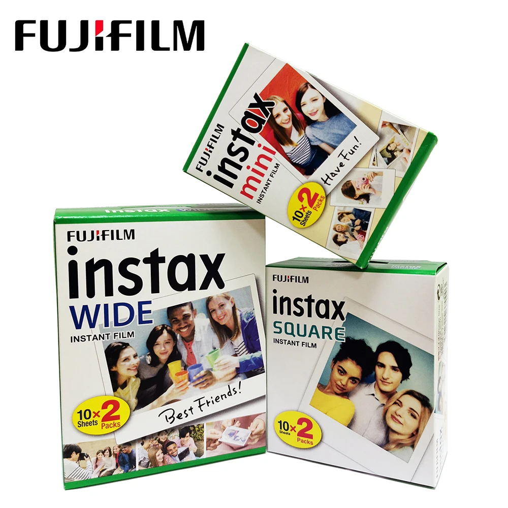 20 Fogli Fujifilm Instax Mini White Film/Square Film/Wide Film Twin Pack Forinstax Mini 12 11 9 8 Square Sq6 Sq10 Wide 210 300