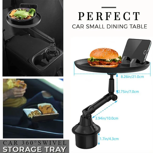 Tragbare Auto Auto Tasse Halter Aufsteckbaren Mahlzeit Tablett Erweitert  Tisch Schreibtisch 360 Drehbare Einstellbare Auto Tablett Tasse Halter  Expander - AliExpress