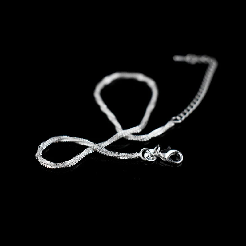 Twisted Weave Hemp Rope 925 Sterling Silver Anklets for Women&Girl Jewelry