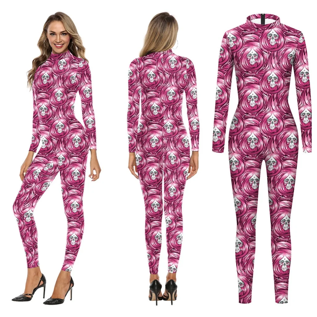 

Women Men Punk Robot Abstract Art Ghost 3D Printed Jumpsuit Halloween Cosplay Costume