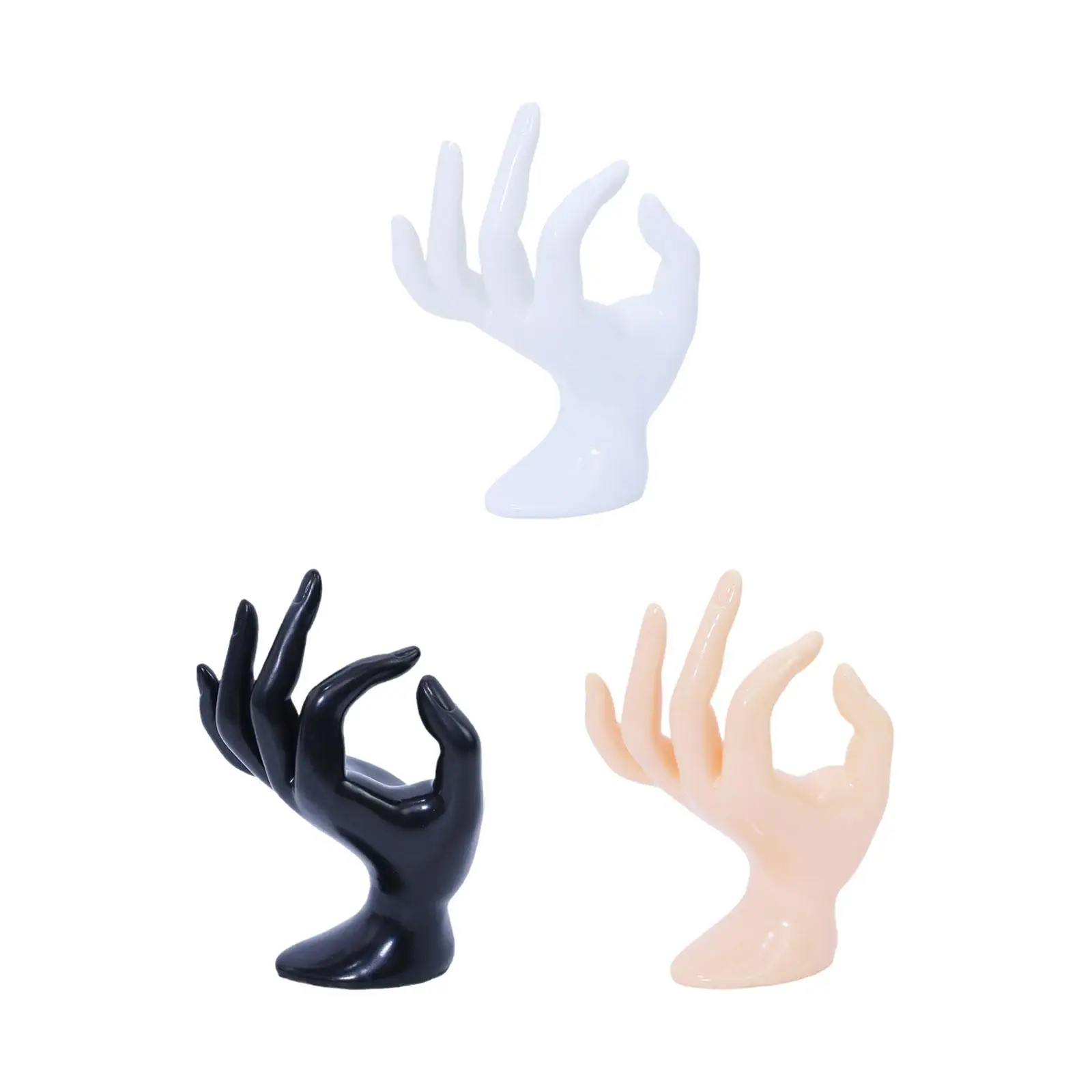 Handmodell Für Schmuck – Realistische Mannequin-Hand Aus Kunststoff, Mit Sockel, Für Ringe, Armbänder & Nageldesign