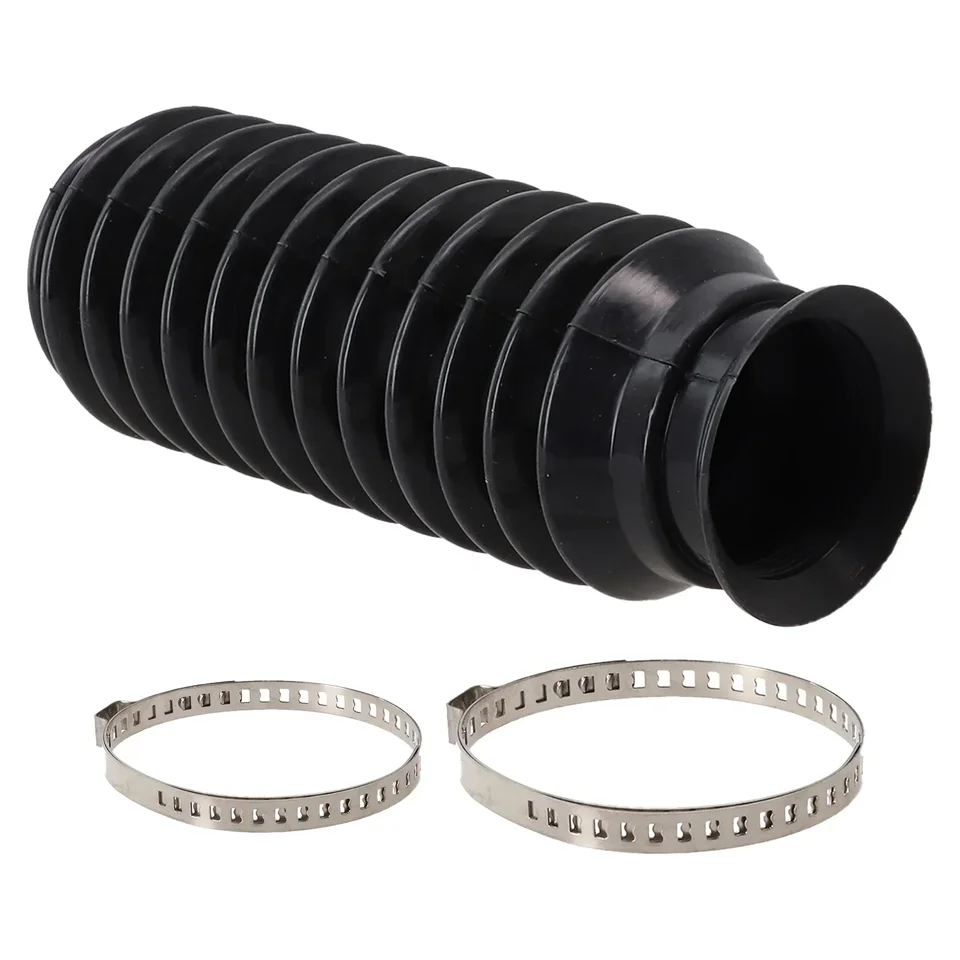 Kit Soufflets De Direction En Silicone Universel - Pour Crémaillère Et Pignon De Direction - Inclut Pinces - Noir