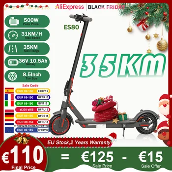 ES80/M365 X1 Scooter Elettrico 36V 10.5Ah 500W Motore 35KM Lungo Raggio 31KM/H 8.5 Pollici Pneumatici Solidi Pieghevole Smart APP EScooter