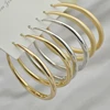Clip On The Ear Without Piercing Earrings for Women Fashion Jewelry Trendy Big Circle Non Pierced Students Youth Girl's Earrings 6