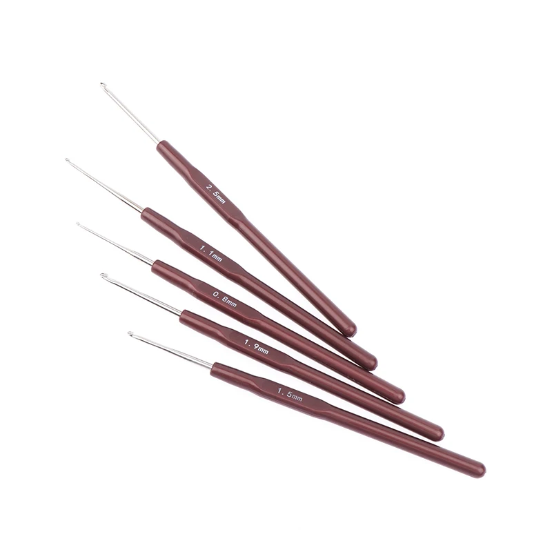 Crochet Hook 0.5-2.5MM Micro Hook Needles For Wig Making Crochet Locs Braids Weaving Needle Tools