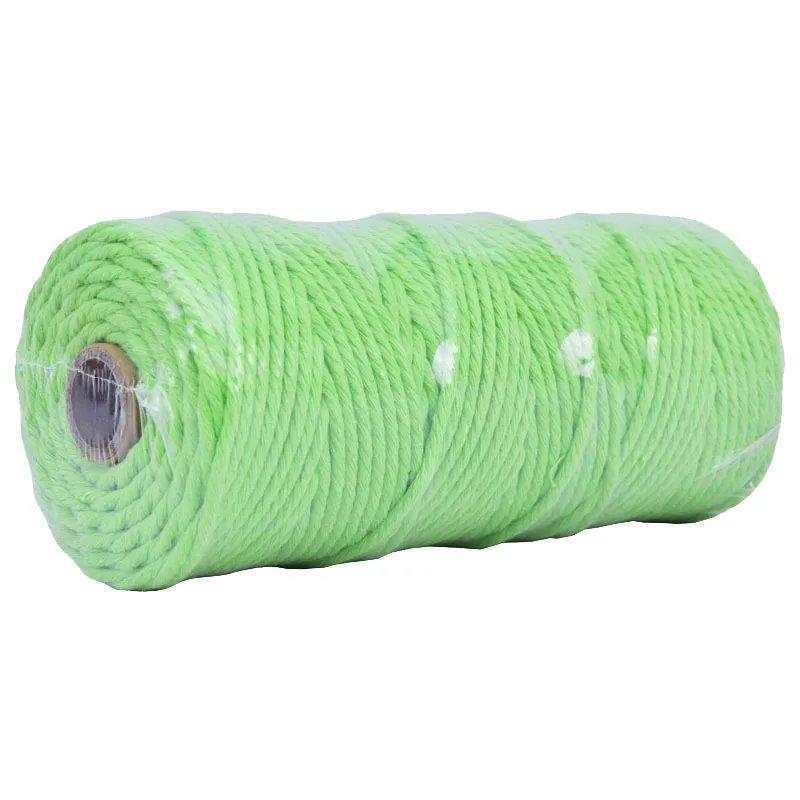 3mm 100Meters Cotton Cord Colorful Cords Beige Twisted Craft Macrame String DIY Home Textile Wedding Decorative Supply