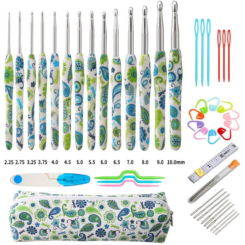 Soft Handle Crochet Hook Set Wool Yarn Compilation Tools Sweater Needle