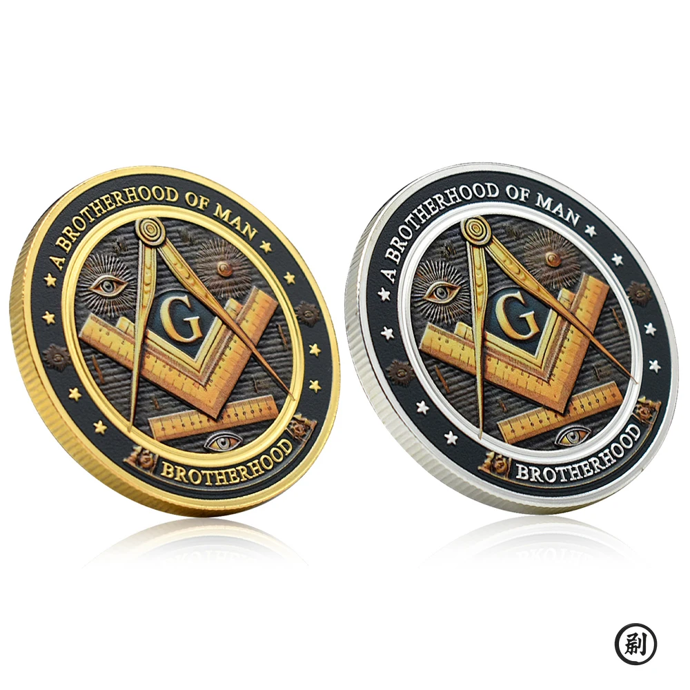 Masonic Freemasonry Silver Coin Collectibles Brotherhood The Eye of God Coin Commemorative Medal Making Good Men Better