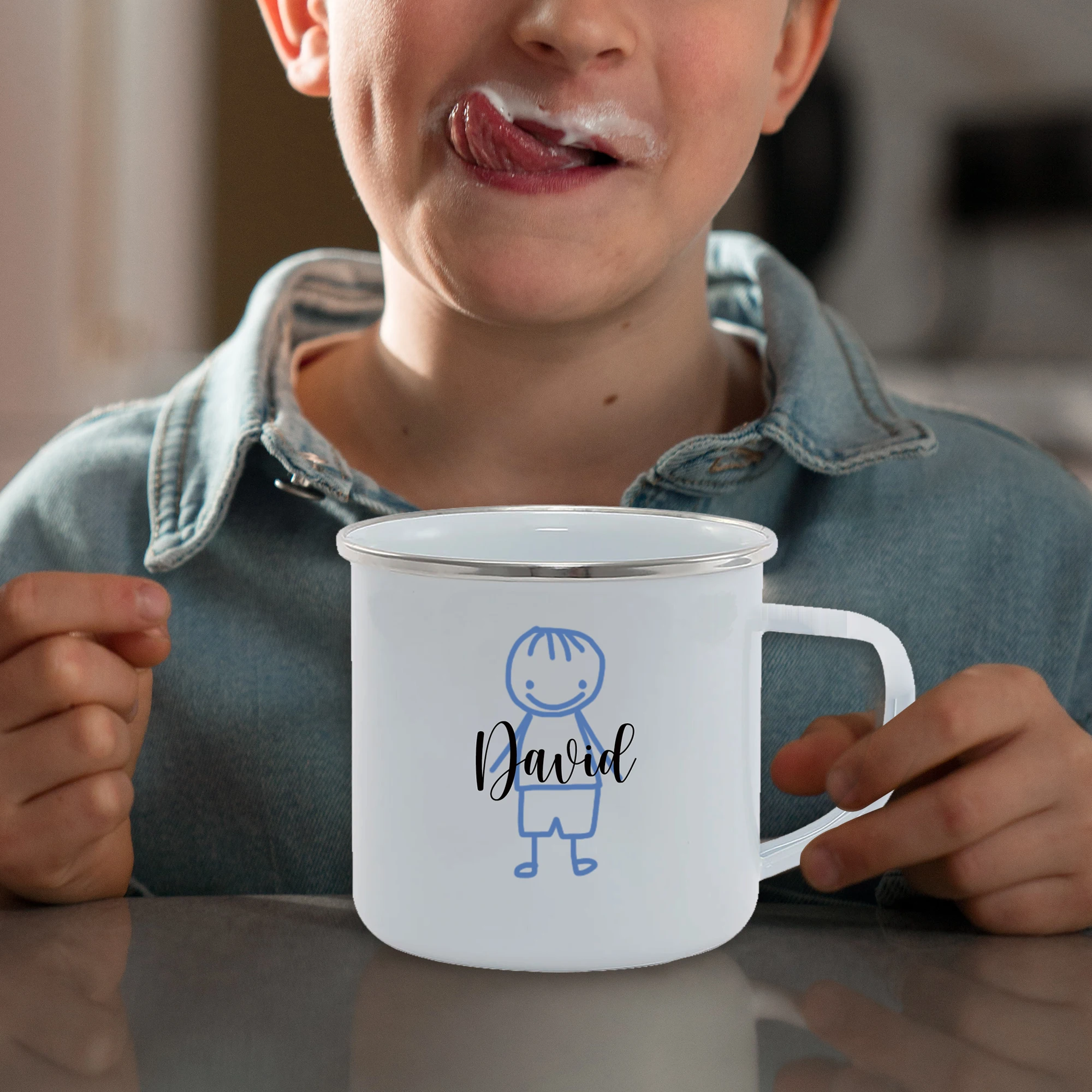 

Customized Enamel Mug with LOGO Photo Text Sublimation Print Office Home Funny Water Cups Breakfast Milk Coffee Tea Gift