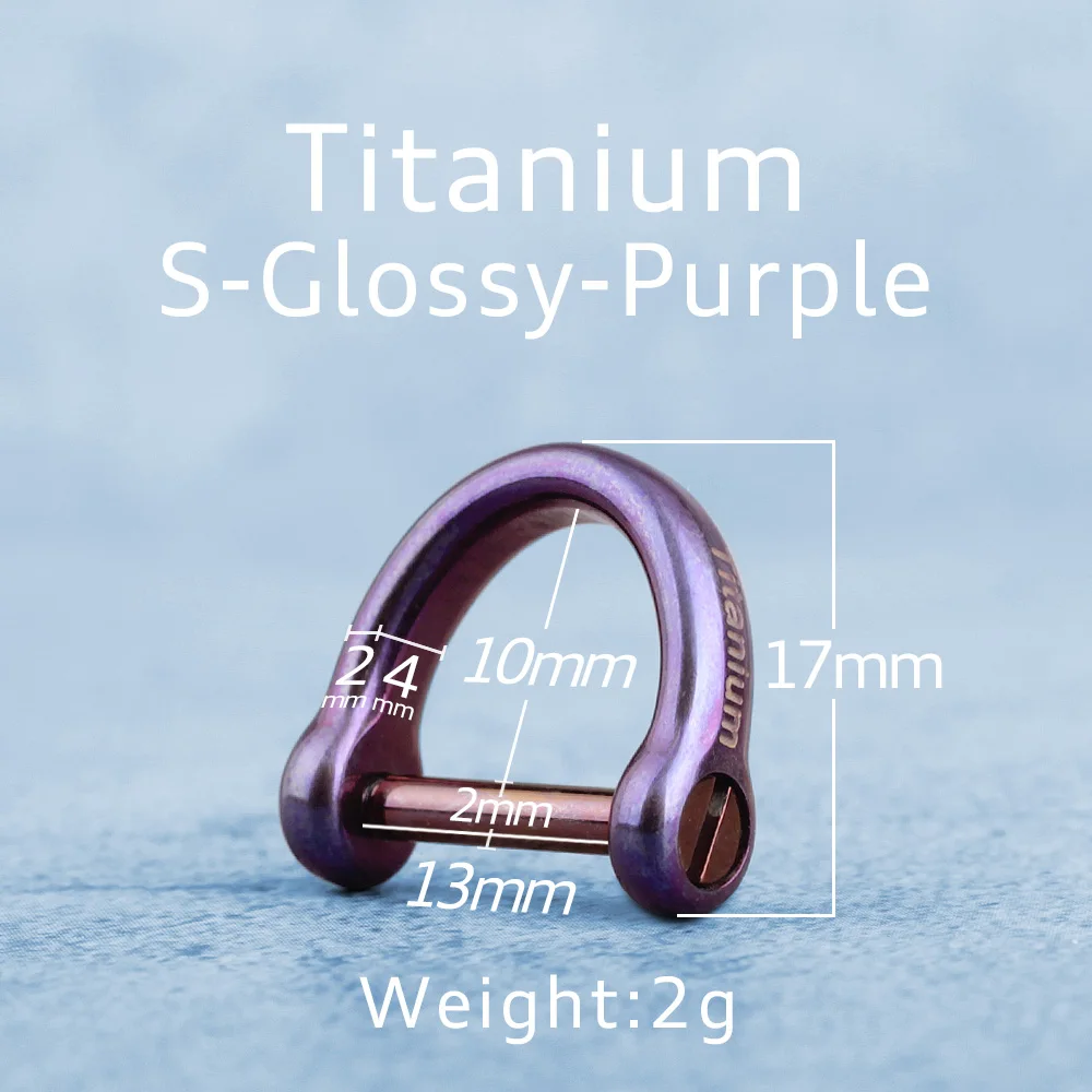 Luxury Titanium Horseshoe Buckle Keychain - Lightweight Baked Color Key Ring Holder, Premium Gift