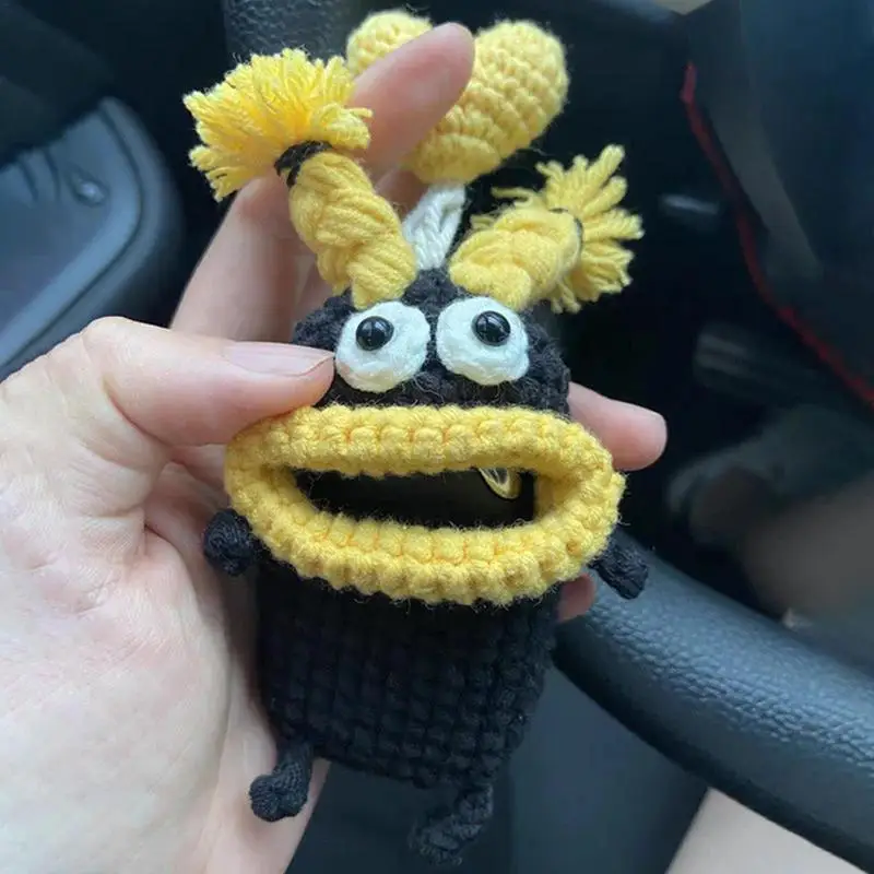 

Handmade Key Case Cuddly Crochet Sausage Mouth Car Key Holder Car Key Holder Keychain Fits All Car Key Christmas Gift