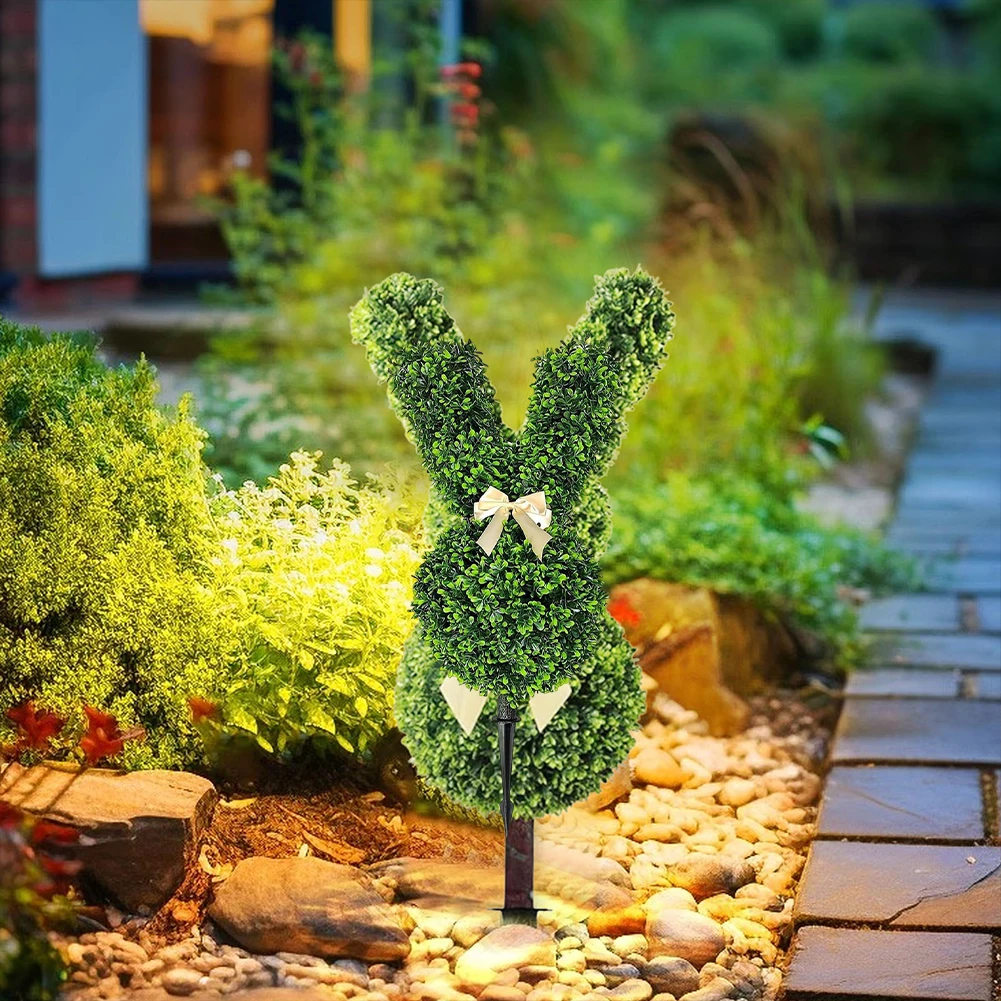 Artificial Bunny Topiary Tree for Easter Outdoor Decor