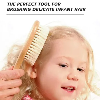 Newborn Wooden Baby Brush 1