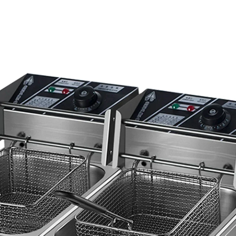 Oven Fryer Double Cylinder Electric Fryer 220V/5000W Fried Chicken French Fries