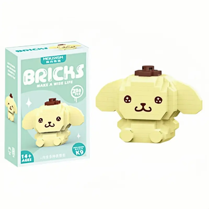 99 style SANRIO Hello Kitty Building Blocks Cartoon Figures Kuromi Bricks My Melody Children's Assembly Toys Cinnamoroll Gift - Image 17