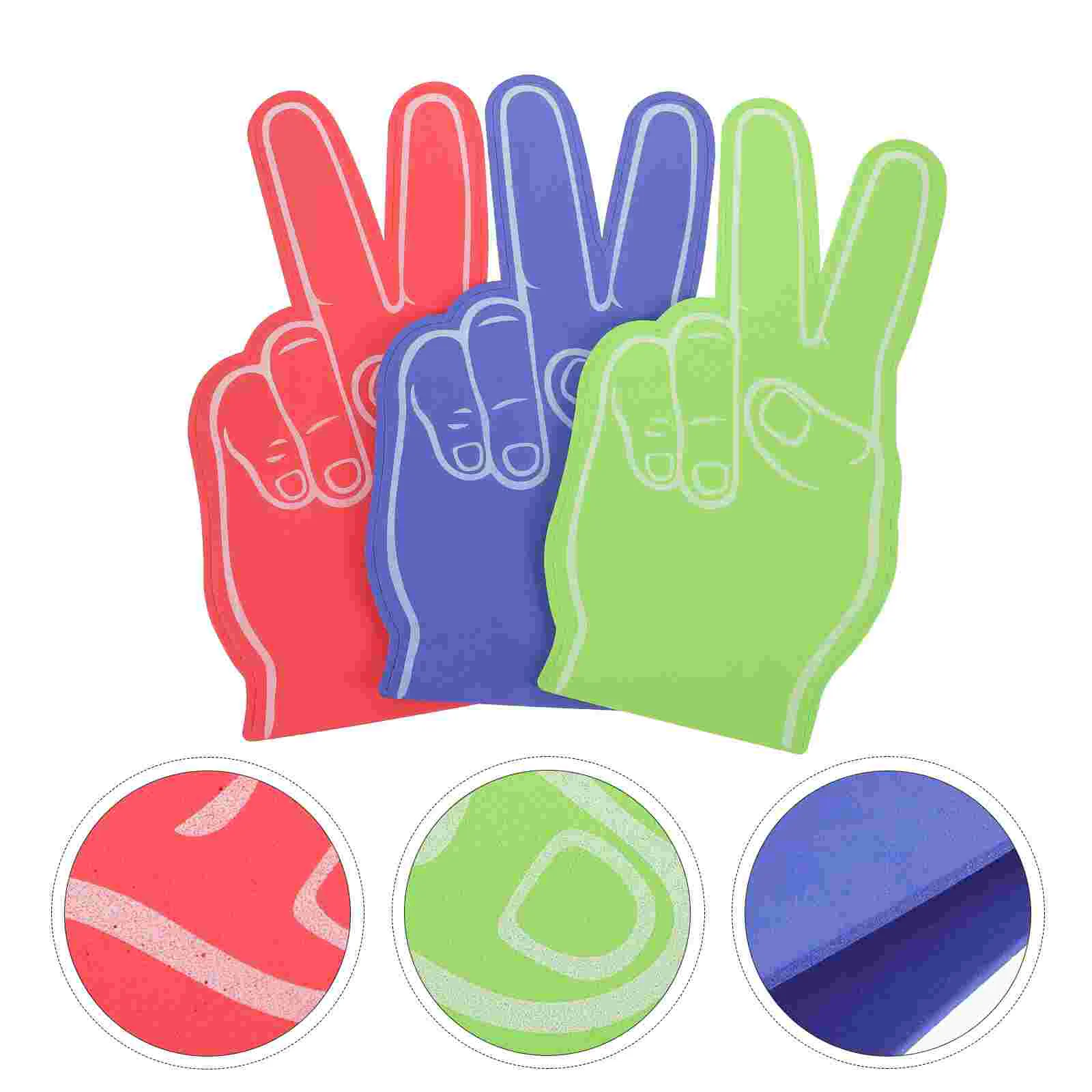 

3Pcs Giant Foam Finger Cheerleading Foam Hand Vibrant Foam Hand Prop for Sports Events Games