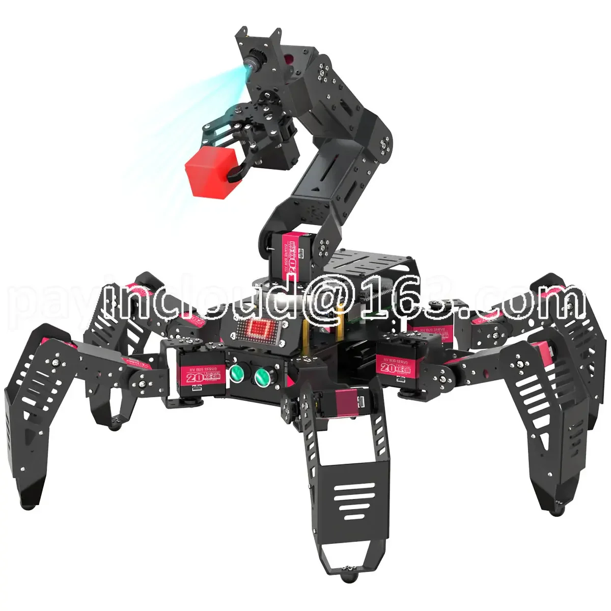 

Умный робот SpiderPi Pro Hexapod с роботизированной рукояткой AI, работает на плате для Raspberry Pi 4B 4 Гб