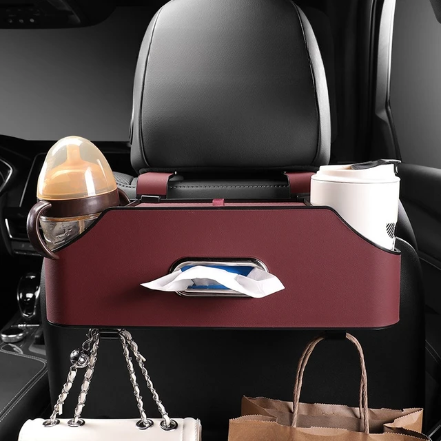 Car Multifunctional Tissue Storage Box Under Seat Auto Back Seat