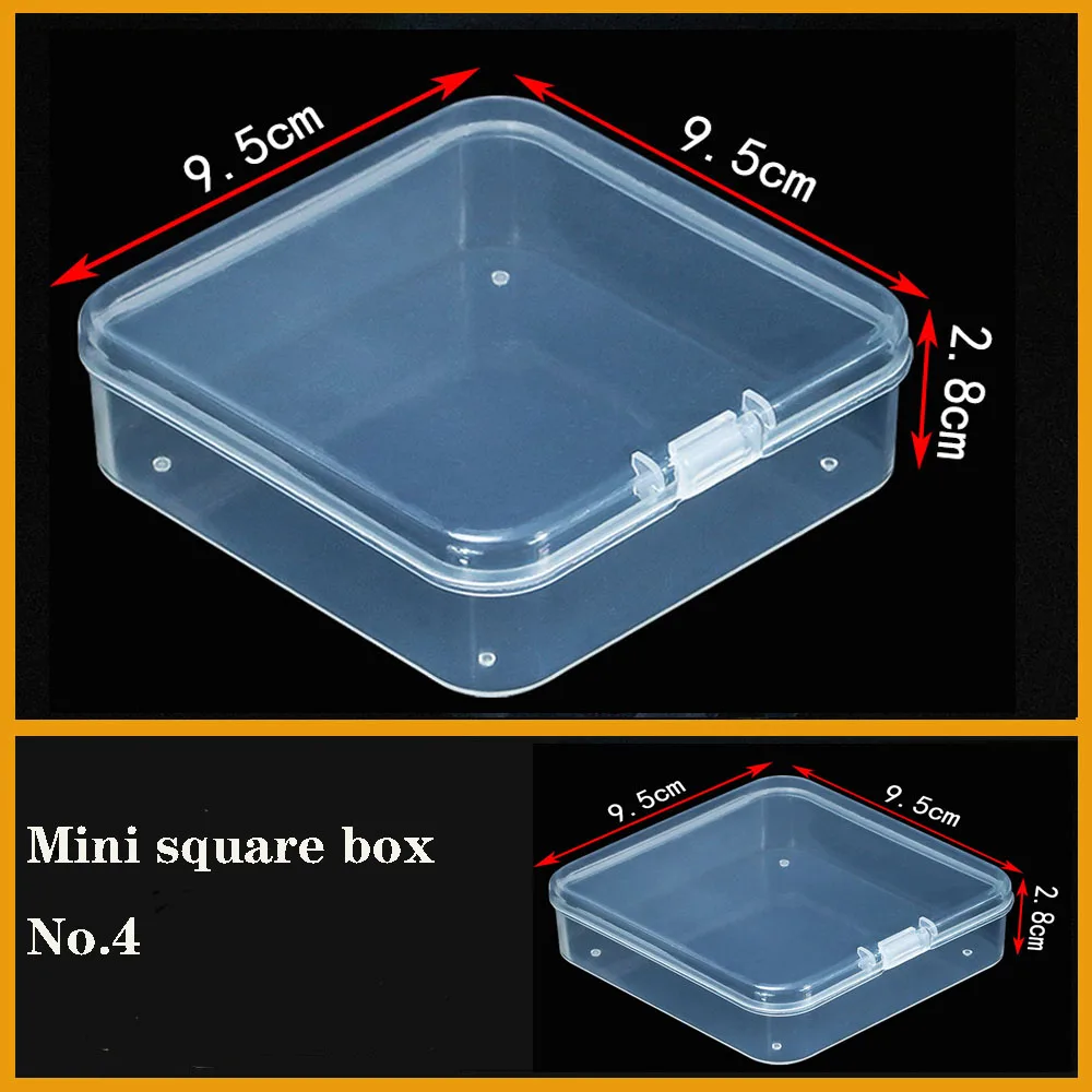 Piccole Scatole Trasparenti, 10 Pezzi Quadrati Mini Contenitori Portaoggetti Con Coperchio per