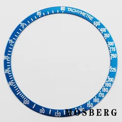Silver Stainless Steel 40mm Watch Case with Multi - Color Bezel Options (Blue Bezel)