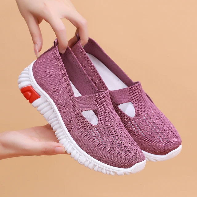 Cloth Shoes Women's Summer New Walking Shoes Soft Bottom Soft Face Mother Shoes Light and Comfortable Elderly Shoes Women Shoes 5