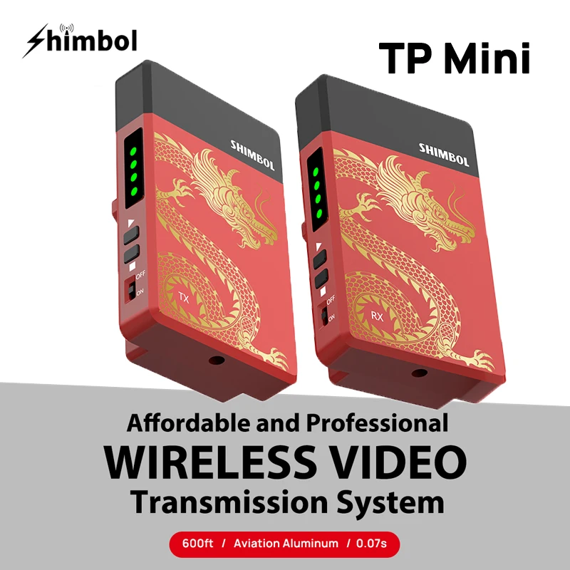 

SHIMBOL TP MINI Wireless Video Transmission Receiver System 1080P HD 0.07S Latency HDMI-Compatible 200 Meter Transmission